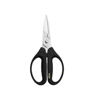 Close-up of Kiya Rugby Kitchen Scissors 182mm showing thick ergonomic handle