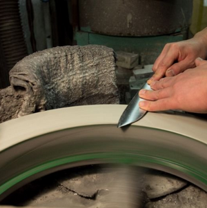 150mm Takamura Hamono DP Gold Deba Knife with ergonomic handle, offering precision and comfort for chefs