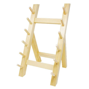 Yamacoh Katana-Style Wooden Knife Rack for 6 Knives, compact and practical for kitchens