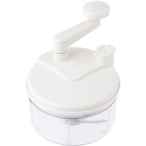 Shimomura Manual Food Chopper, compact spinning design, ideal for chopping vegetables