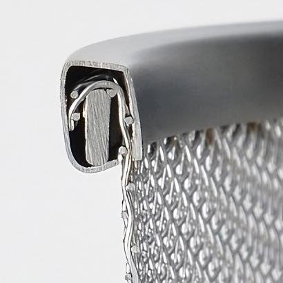 12-inch Enzo Durable Stainless Steel Colander Mesh, wide bowl, designed for home cooking and ingredient washing