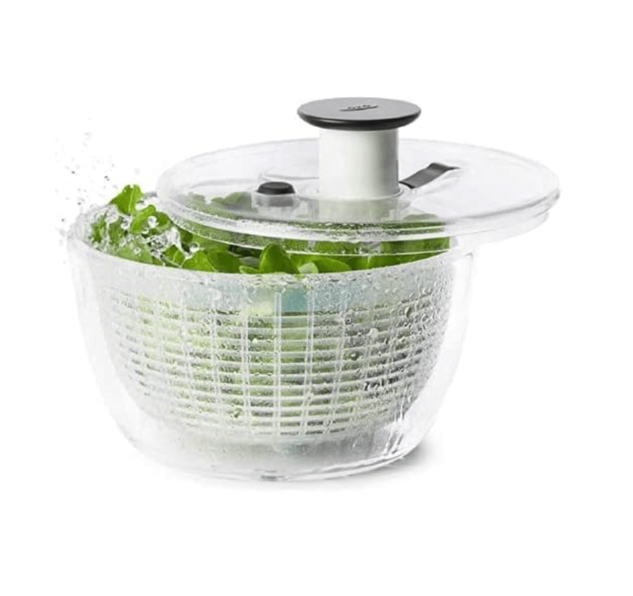 Small OXO Salad Spinner And Peeler Set, ergonomic design, perfect for salad lovers