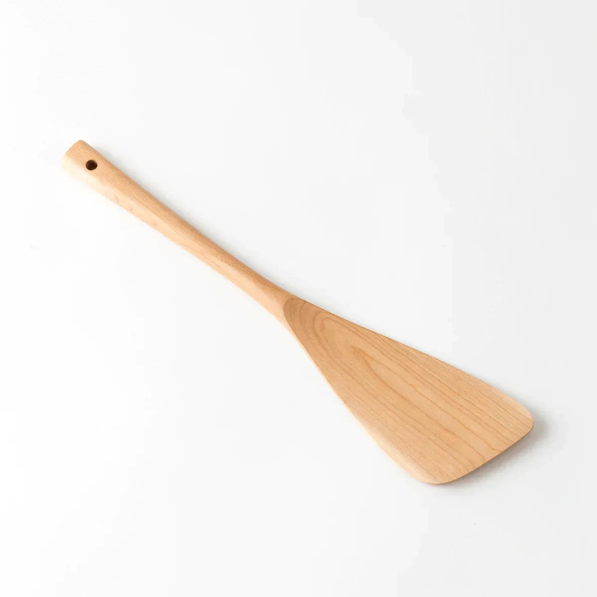 Umezawa Natural Uncoated Cherry Wood Turner Left Handed Spatula 310mm, natural finish, ideal for everyday cooking
