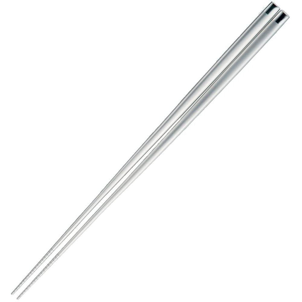 Nagao Durable Japanese Stainless Steel Metal Chopsticks 245mm, reusable design, ideal for daily dining.