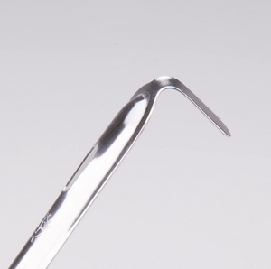 Stainless Steel Metal Soup Ladle, small size with straining holes, perfect for ramen and miso soup