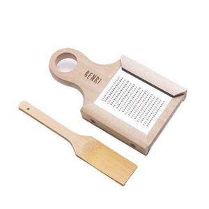 Standard size Tikusan Wooden Wasabi Oroshi Grater & Paddle with fine-grating texture, offering smooth paste for home cooks