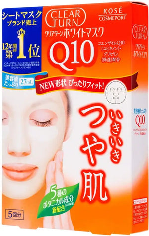 Kose Clear Turn White Face Mask 5 Sheets Colenzyme q10 - Skincare