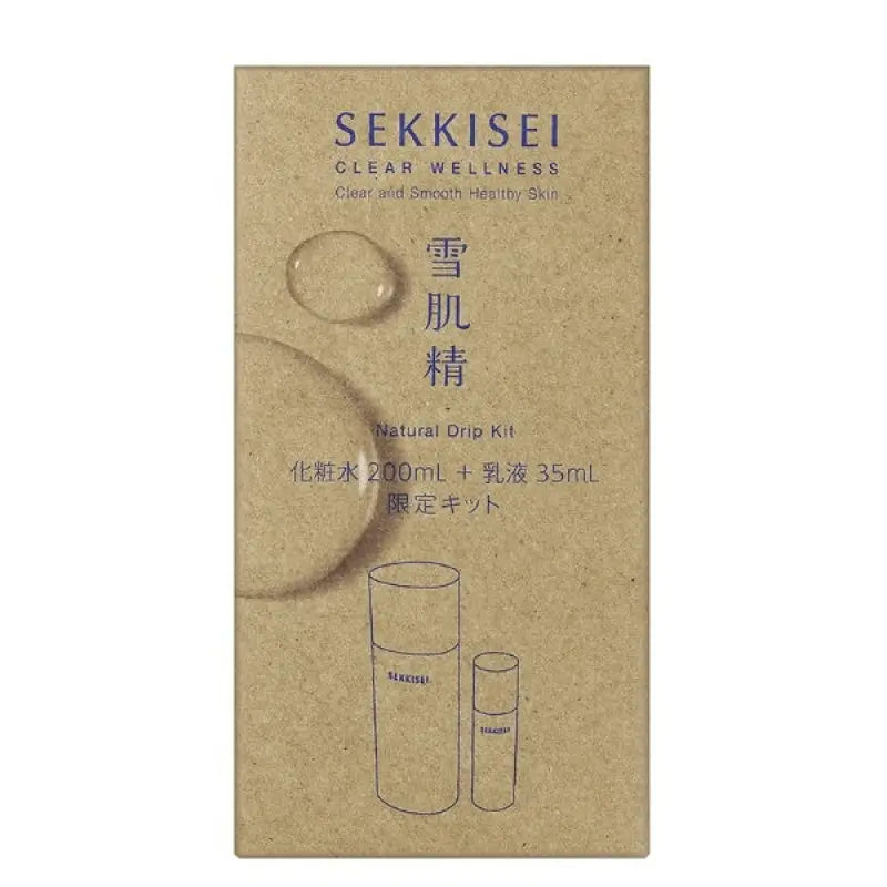 Kose Sekkisei Clear Wellness Natural Drip Kit 2 Items - Moisturizing Lotion Japanese Skincare