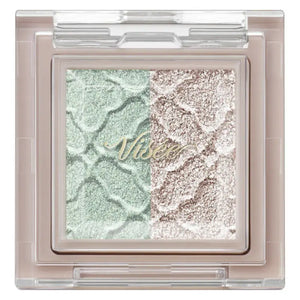 Kosé Visee Riche Dazzling Duo Eyes GR - 4 Pastel Green Eyeshadow 1.2g - Japanese Eye Palette Makeup