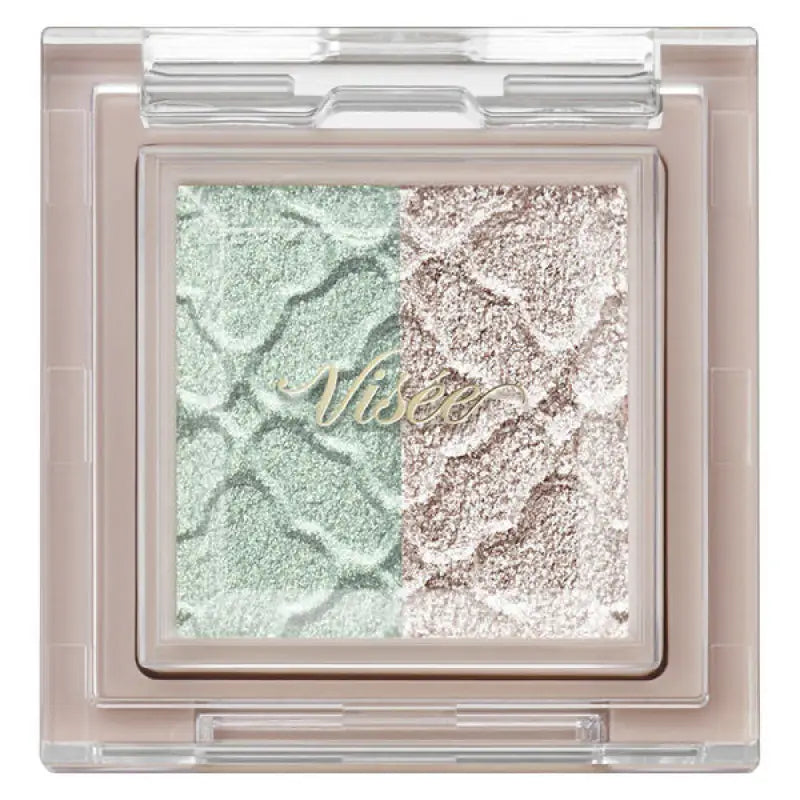 Kosé Visee Riche Dazzling Duo Eyes GR - 4 Pastel Green Eyeshadow 1.2g - Japanese Eye Palette Makeup