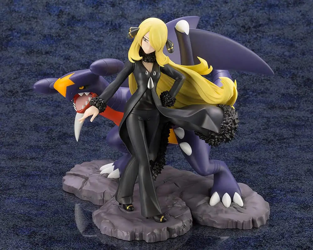 Kotobukiya Artfx J Cynthia with Garchomp 1/8 Japanese Plastic Scale Figure Toys