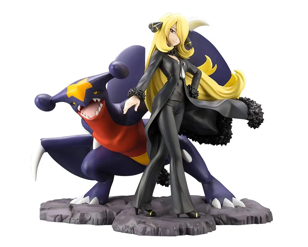 Kotobukiya Artfx J Cynthia with Garchomp 1/8 Japanese Plastic Scale Figure Toys