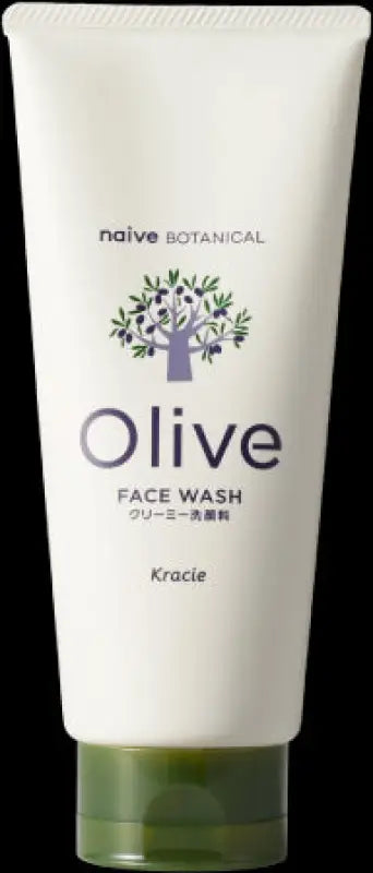 Kracie Naive Botanical Olive Creamy Face Wash 130g - Japanese Skincare