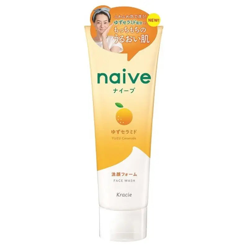 Kracie Naive Yuzu Ceramide Face Wash 130g - Facial Cleanser For Soft and Moisturized Skin Skincare