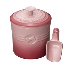 Le Creuset Natural Pink Pet Food Container with Scoop Official Japanese Product