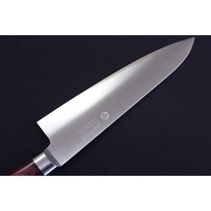 Takamura Hamono Gyuto Knife 180mm in use, high-speed steel construction, perfect for daily prep