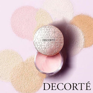 Close-up of Cosme Decorte Face Powder 80 Glow Pink 20g, featuring organic silk powder for nourished skin