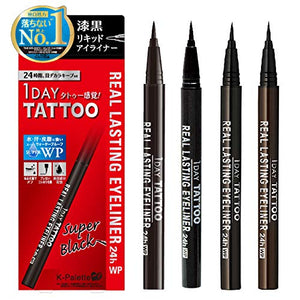 0.6Ml K-Palette Real Lasting Eyeliner 24Hwp Super Black with skin-friendly formula, offering easy removal