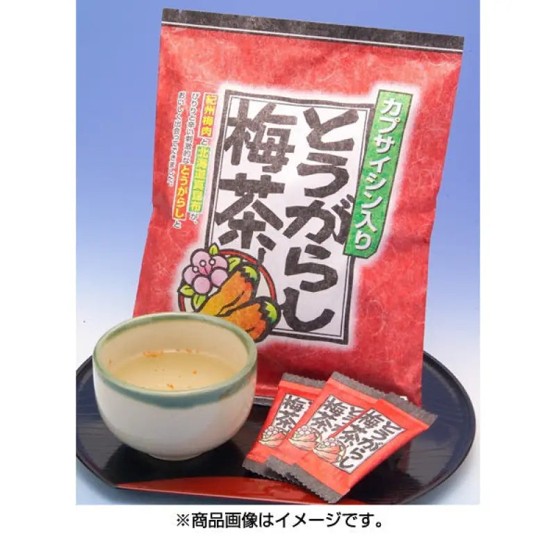 Mannen Togarashi Umecha Plum Tea 24 Bags - Chili Pepper Spiciness Taste Food and Beverages