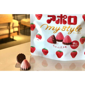 Meiji Apollo My Style Strawberry Chocolate Less Sugar 41g - YOYO JAPAN