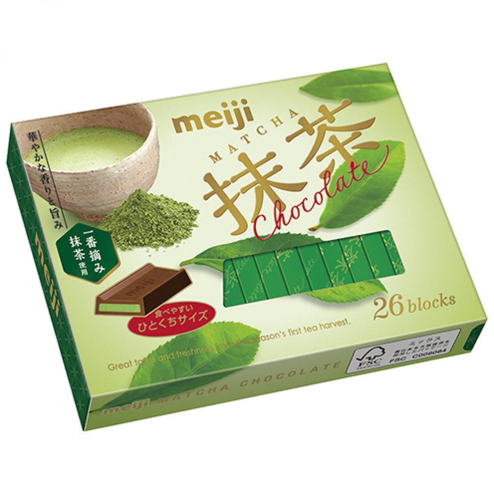 Meiji Matcha Chocolate Green Tea Filled Milk Chocolate 26 Pieces - YOYO JAPAN