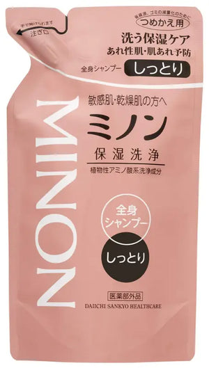 Minon Whole Body Shampoo Moist Type Refill 380Ml Japan Quasi - Drug