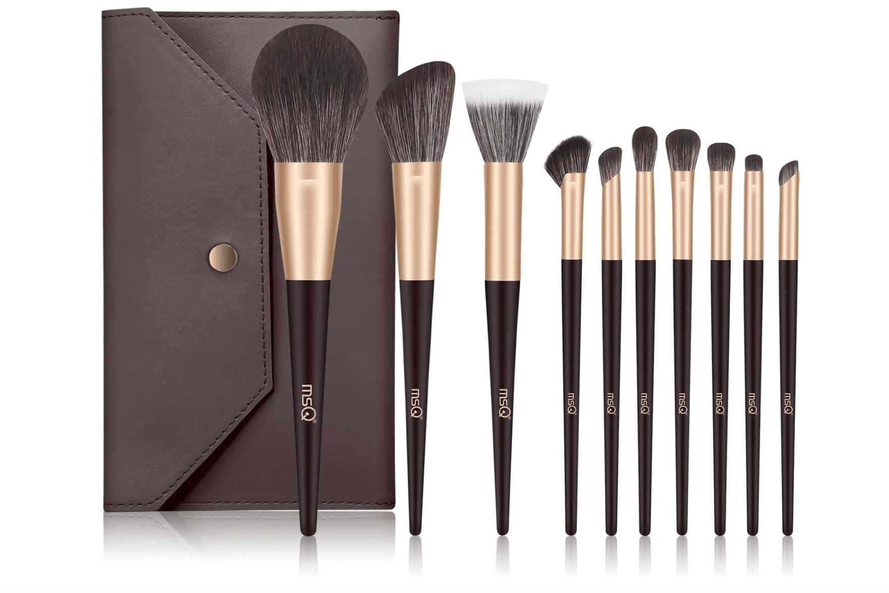 MSQ Makeup Brushes Set of 10 with Makeup Pouch