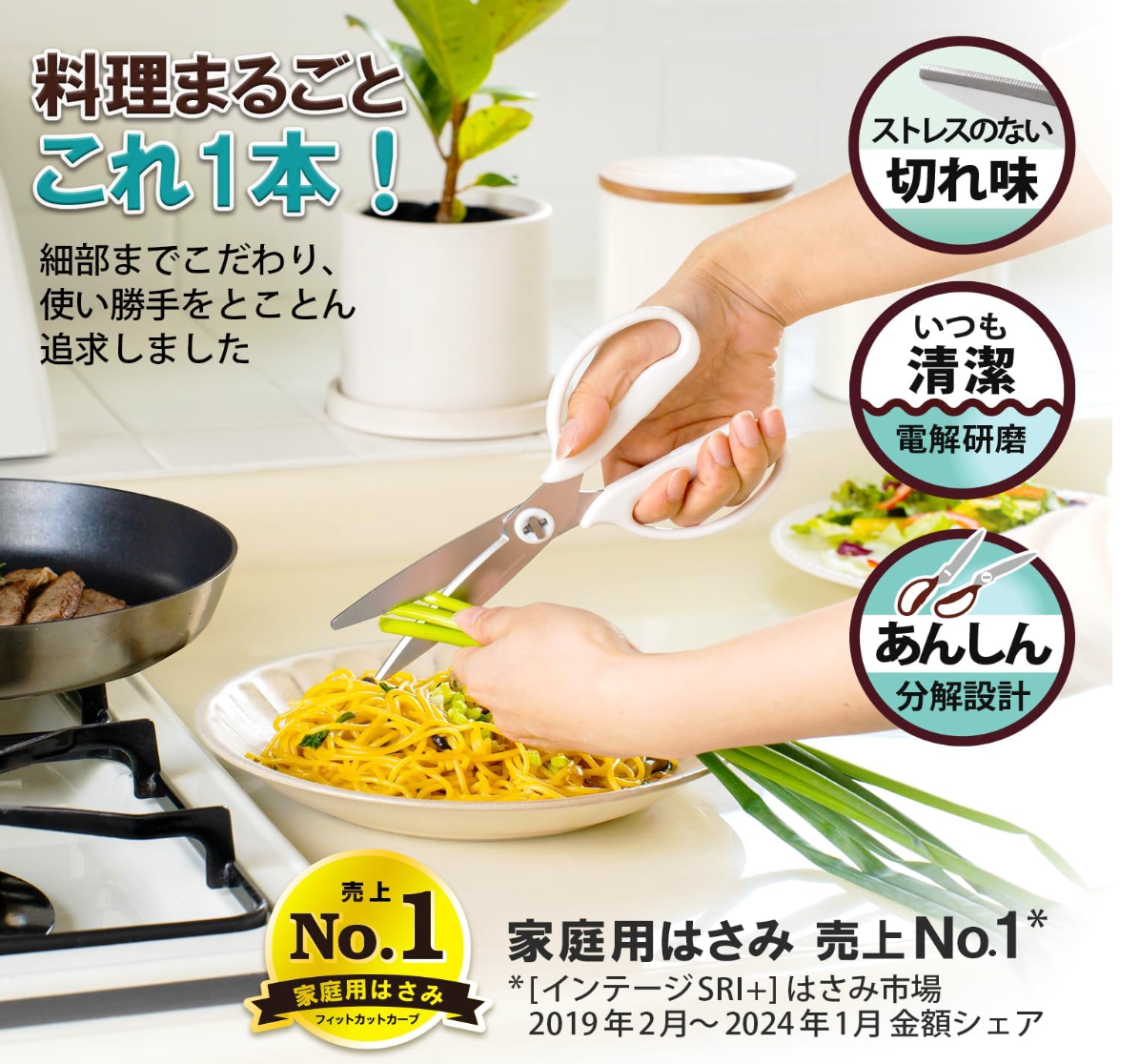 Plus Kitchen Scissors, Disassembly, Paper Box Packaging 35-719 - YOYO JAPAN