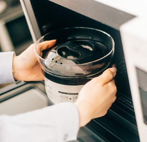 Hario XRCN-2-B Glass Rice Cooker, 1 to 2 Cups Microwave Use, Black - YOYO JAPAN