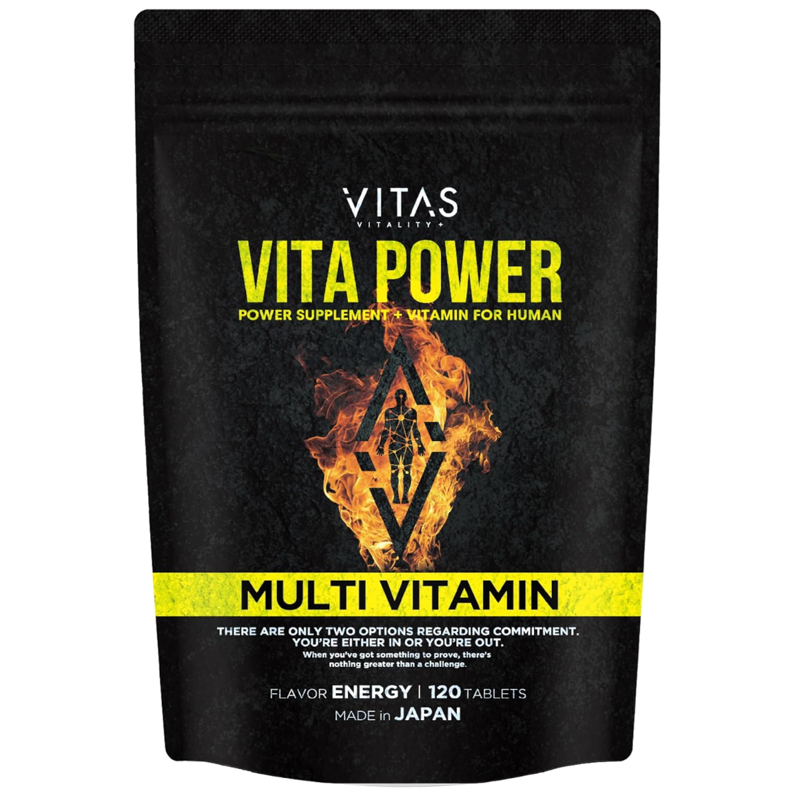 VITAS VITA POWER Maca Zinc, Multivitamins, 120 Capsules - YOYO JAPAN