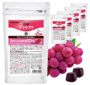 UHA Mikakuto Iron Gummy Supplement, Grape Flavor (Set of 5) - YOYO JAPAN