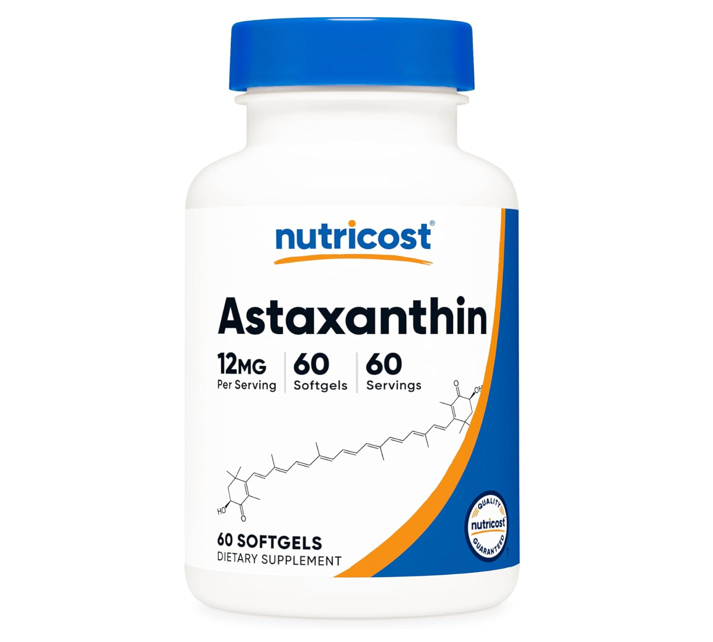 Nutricost Astaxanthin 12mg 60 Soft Capsules - YOYO JAPAN