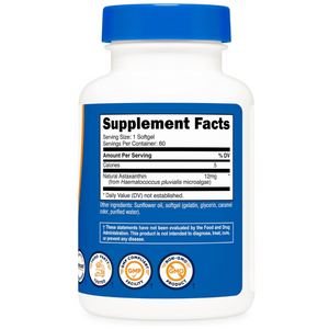 Nutricost Astaxanthin 12mg 60 Soft Capsules - YOYO JAPAN