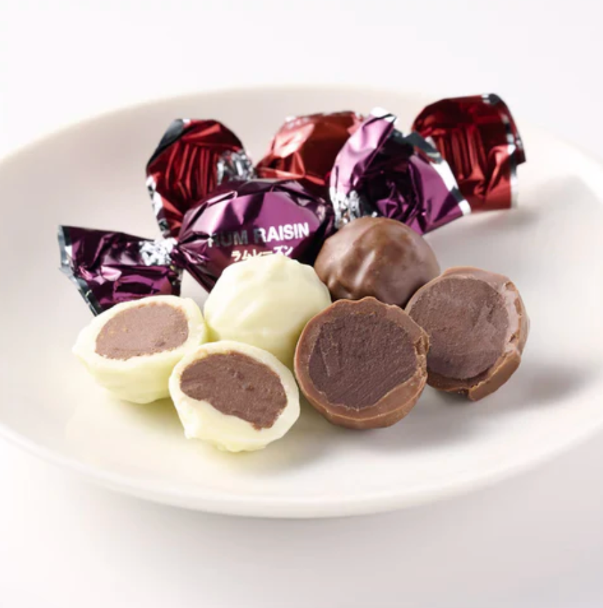 Muji Rum Raisin & Brandied Fig Chocolate Bonbons