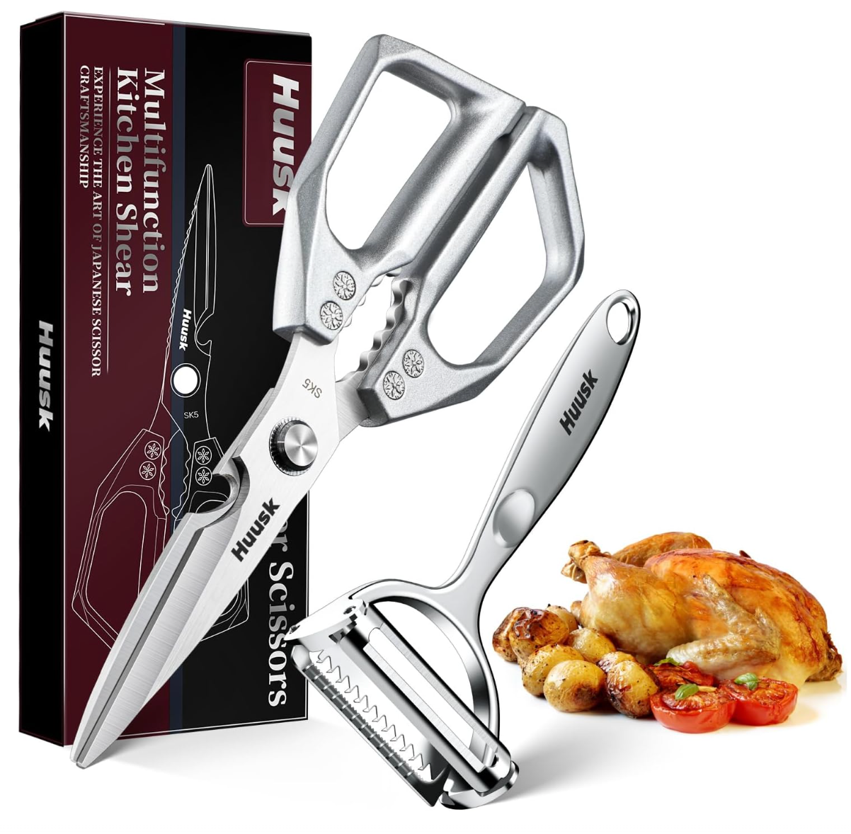 HUUSK Kitchen Shears & Peeler Set