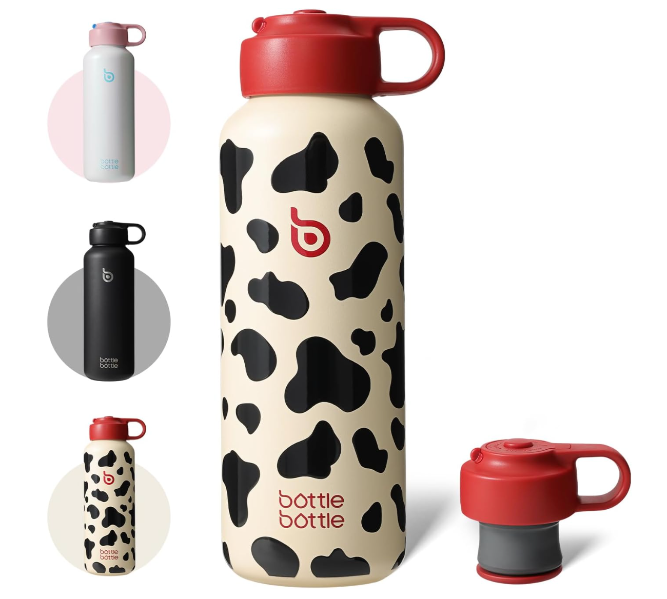 BOTTLE BOTTLE (600ml) - Cow Pattern