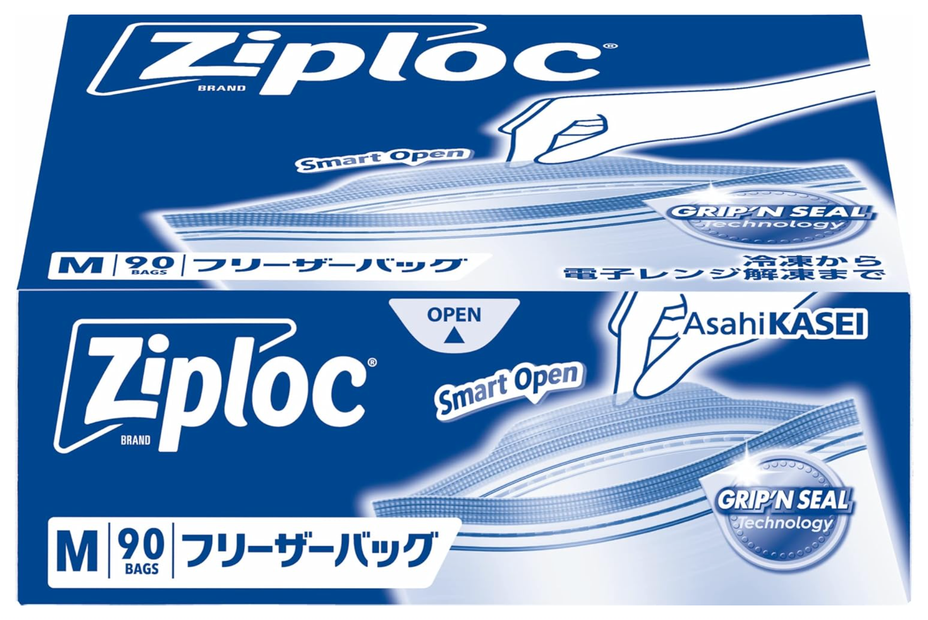 Ziploc Freezer Bags, M, 90 Sheets