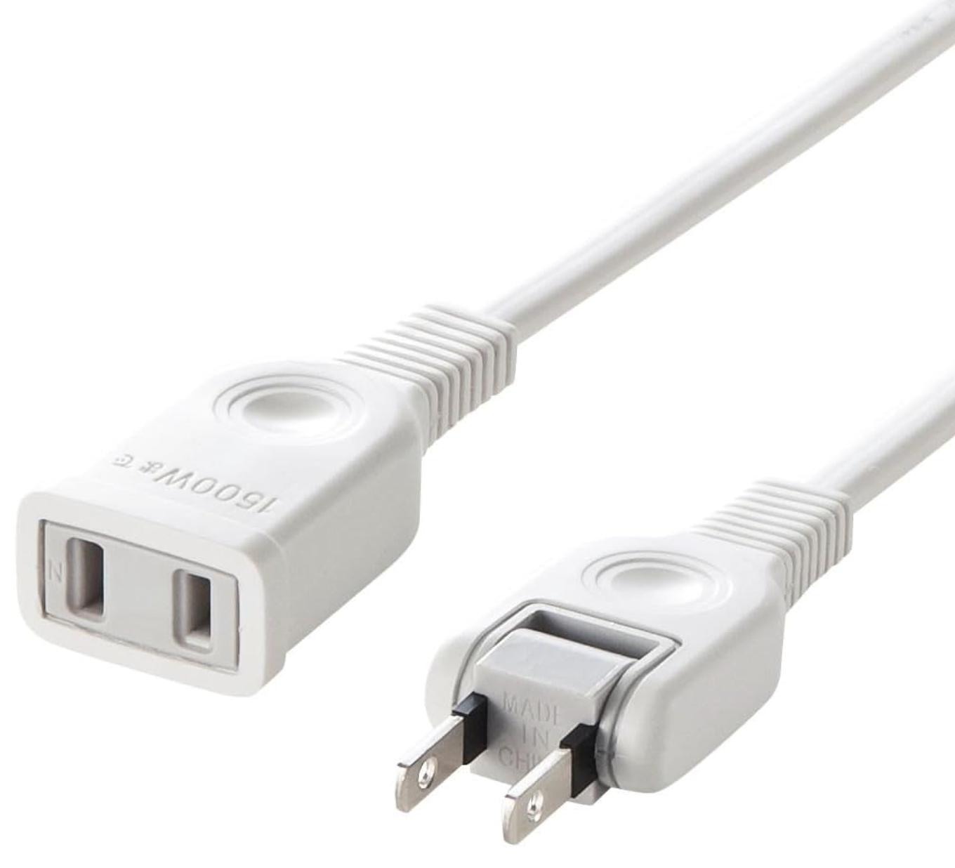 Sanwa Supply TAP-EX2102 Electric Power Extension Cord (2m), Color: White