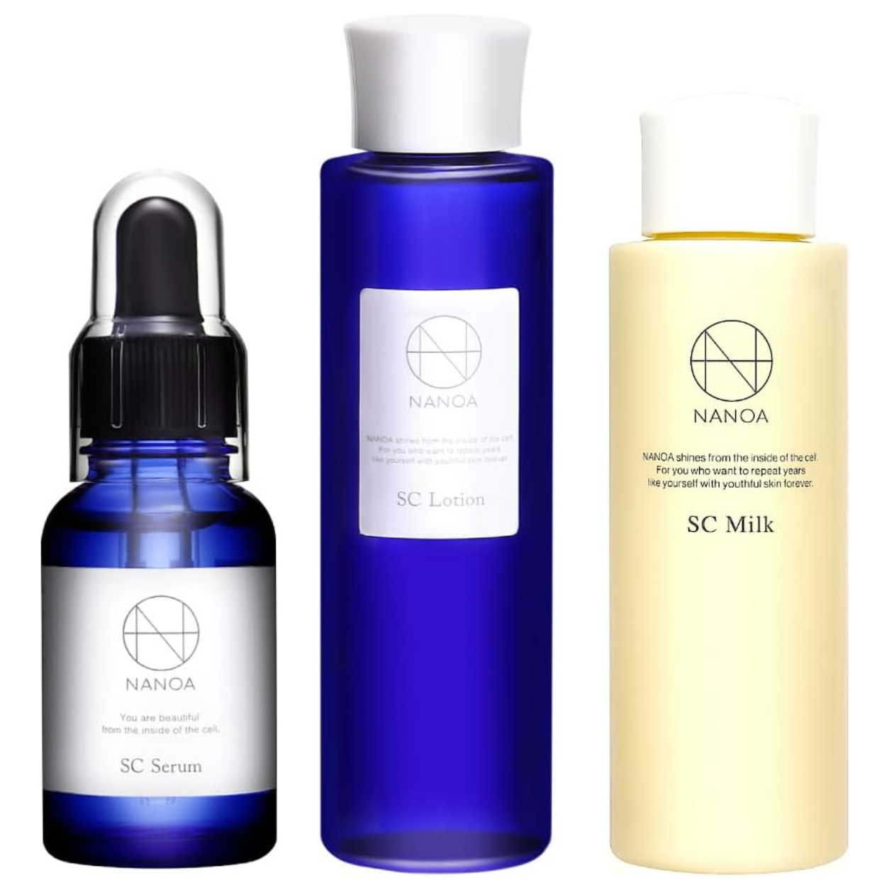 NANOA Skin Care Set (Lotion, Serum, Milky Lotion)
