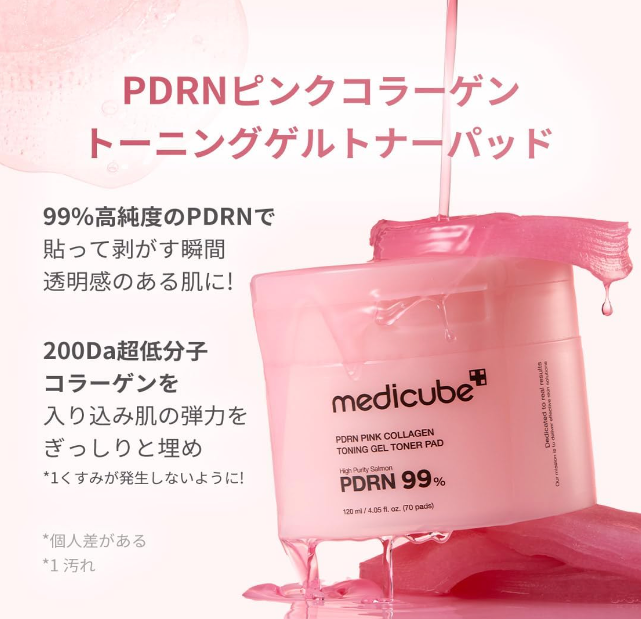 MEDICUBE PDRN Pink Collagen Gel Toner Pads