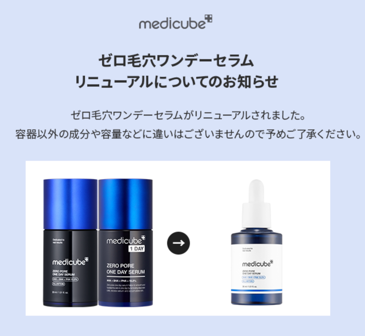 medicube Zero Pore One Day Serum