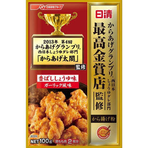 Nisshin Karaage Japanese Fried Chicken Flour Soy Sauce & Garlic 100g - YOYO JAPAN
