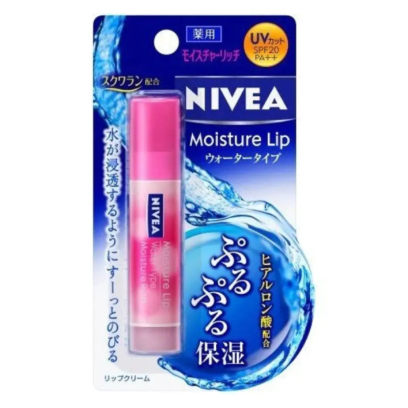 Nivea Moisture Lip: Water Type & Rich Spf20 Pa + + 3.5g - Japanese Lip Balm Skincare