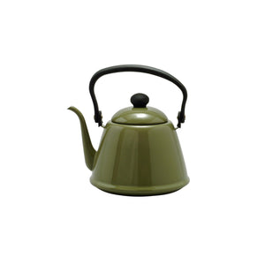 Noda Horo Drip Kettle II Japanese Enamel Gooseneck Kettle Olive DK-200OL - YOYO JAPAN