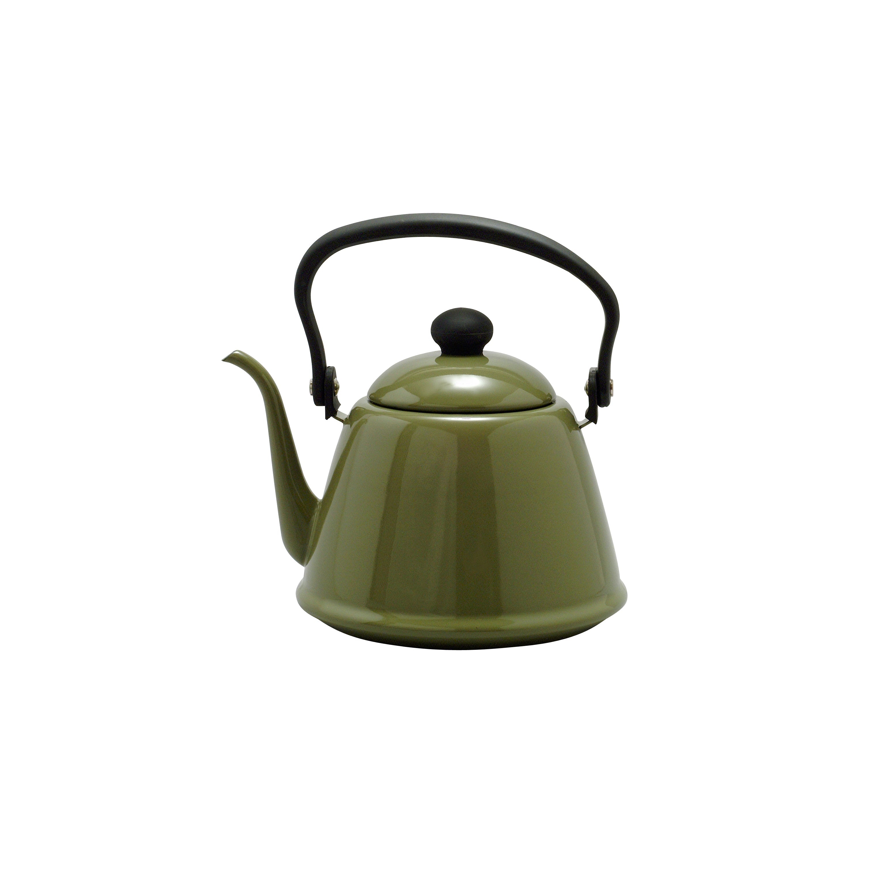 Noda Horo Drip Kettle II Japanese Enamel Gooseneck Kettle Olive DK-200OL - YOYO JAPAN