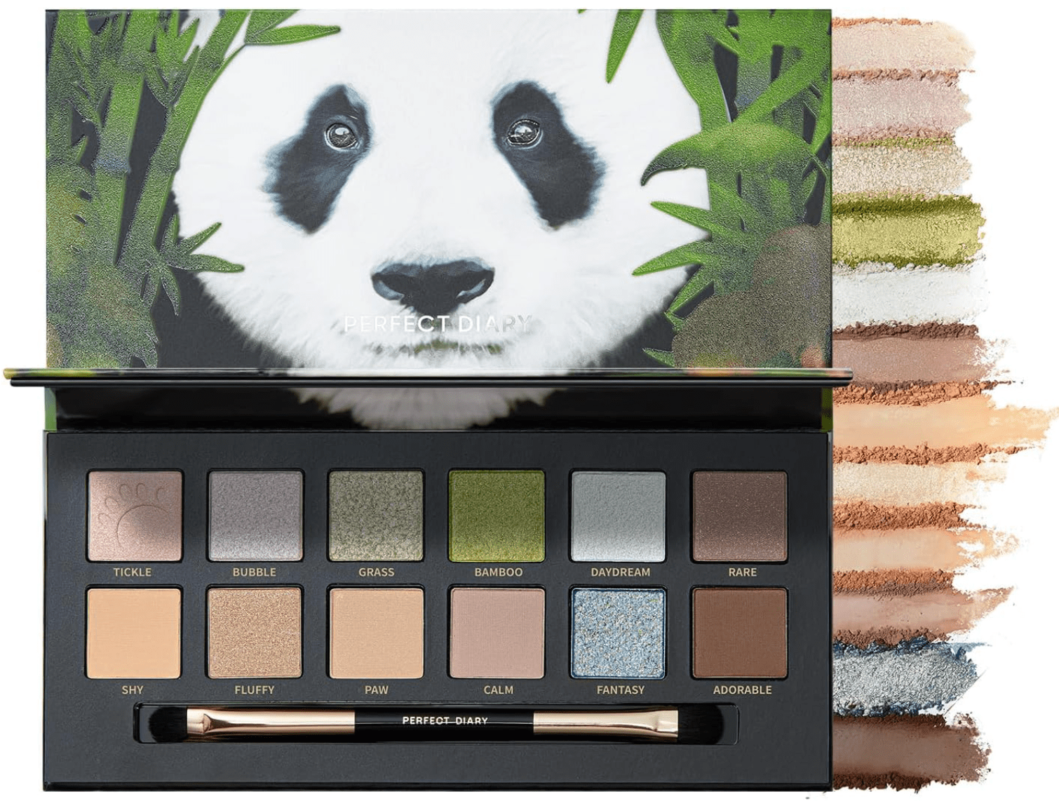 PERFECT DIARY Animal Eyeshadow Palette (1.2g) x 12 Colors (Panda Green)