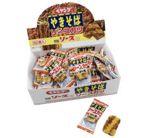 50-piece Yakisoba Katsu with savory-sweet flavor, offering easy snacking for fans of Japanese treats.