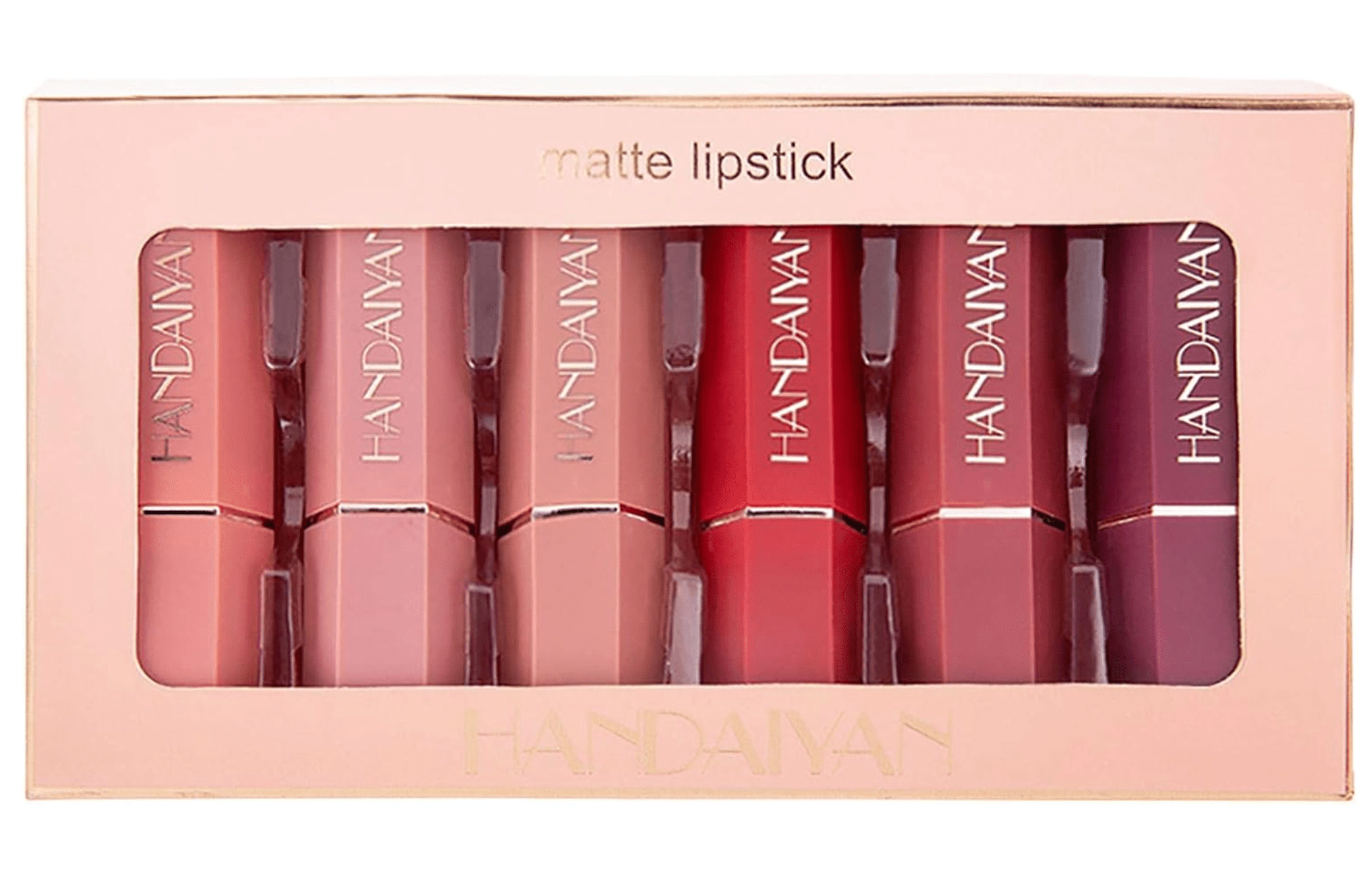 PUERI Lipstick, Lip Gloss, 6 Colors, Cosmetics, Makeup Set