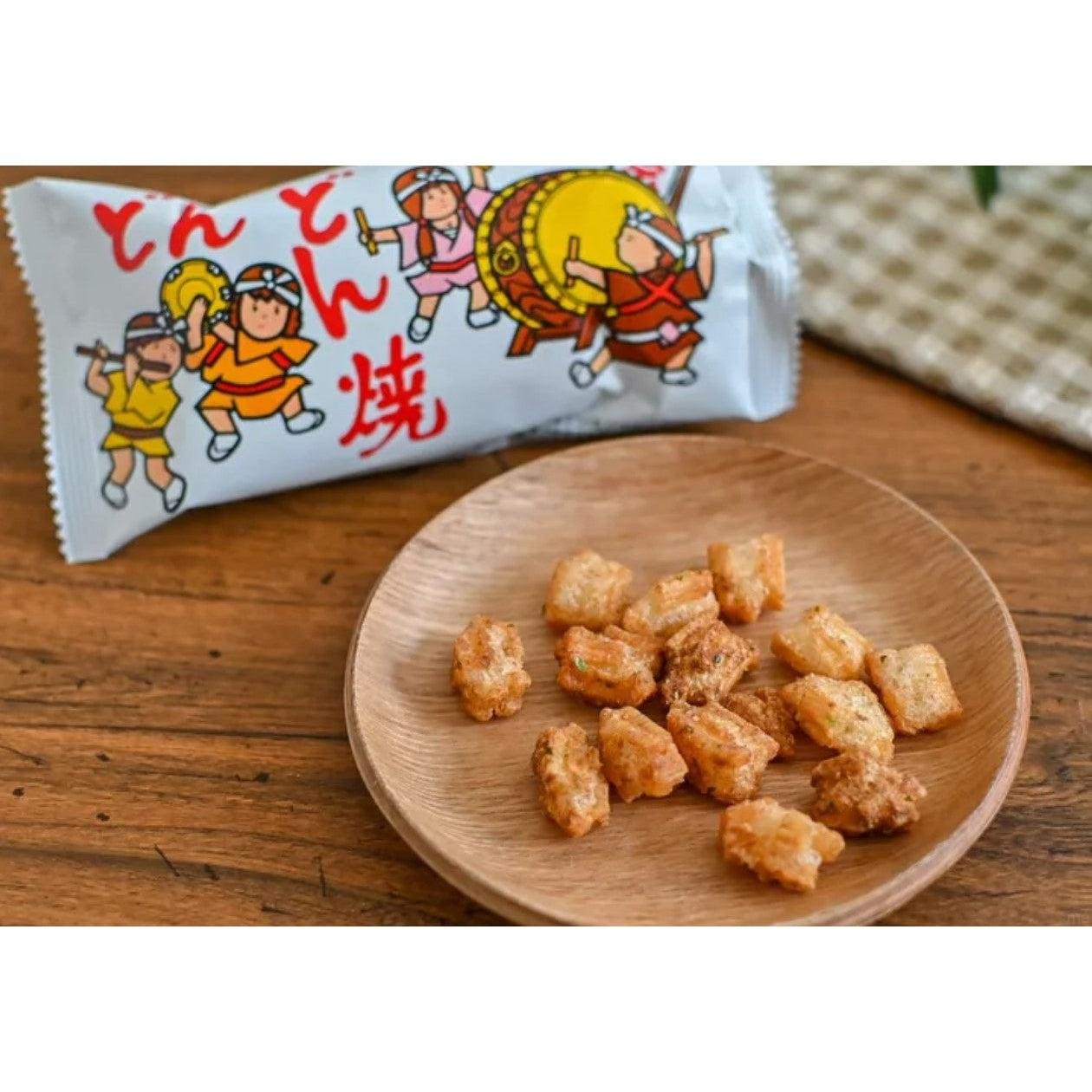 15-pack Yaokin Dondonyaki Japanese Puff Snack, savory-sweet sauce flavor designed for snack lovers