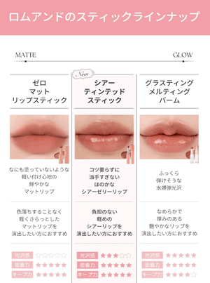 ROM&nd Sheer Tinted Stick 01 Bare Pumpkin (2g)